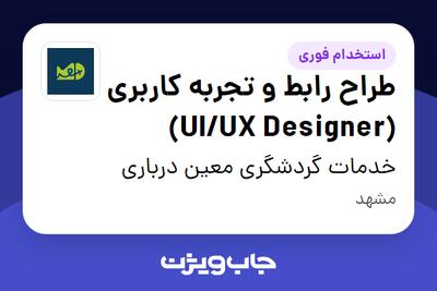 استخدام طراح رابط و تجربه کاربری (UI/UX Designer) در خدمات گردشگری معین درباری