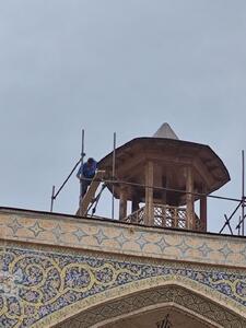 ماَذنه مسجد تاریخی سلطانی سمنان به همت هیات امنا مرمت و جان دوباره گرفت