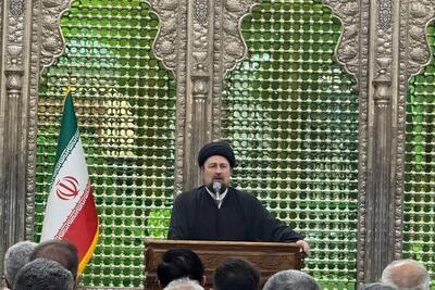 سیدحسن خمینی: راه مقابله با رژیم صهیونیستی، قوی شدن است/ اینکه ما در چله بنشینیم و ذکر بگوییم، یک هزارم آن جانبازی یا شهید نیست
