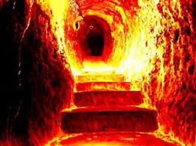 نخستین ویدئو از شبیه‌سازی جهنم در فومن / شکنجه گناهکاران وسط آتش! /فیلم