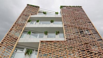 معماری غیرتکراری نمای یک آپارتمان در گلسار رشت(+عکس)