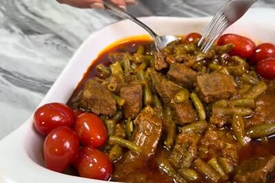 نحوه خورشت لوبیا سبز خوشمزه / چگونه خورشت لوبیا سبز بی نظیر