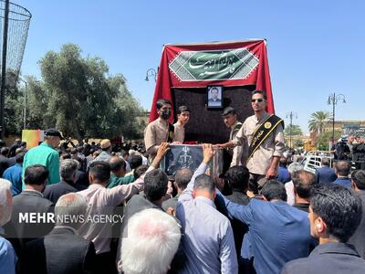 برگزاری آئین تشییع پیکر «قاضی شهید احسان باقری» در شیراز