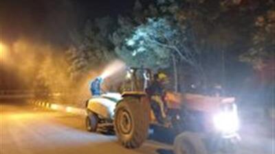 انجام عملیات سمپاشی درختان فضای سبز زنجان