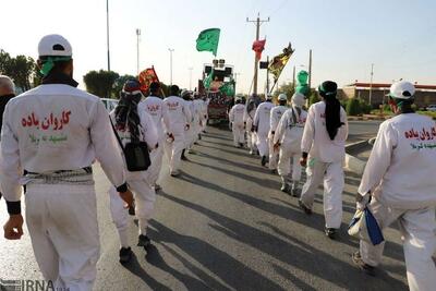 کاروان پیاده انصارالحسین از مشهد عازم کربلا شد