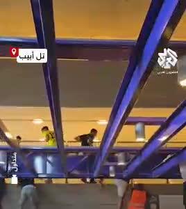 فرار تماشاگران اسرائیلی از ورزشگاه پس از شلیک موشک از یمن