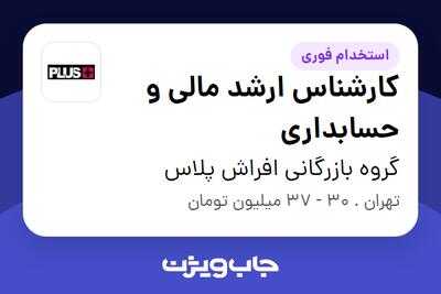 استخدام کارشناس ارشد مالی و حسابداری در گروه بازرگانی  افراش پلاس