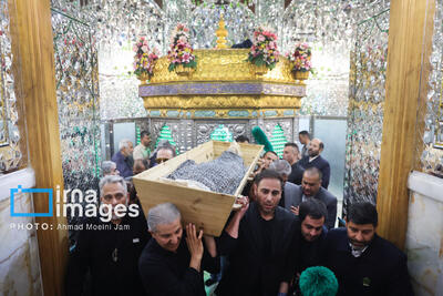 تصاویری از فرزندان مرحوم اکبر هاشمی رفسنجانی در مراسم تشییع عمویشان
