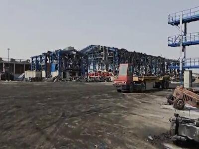 تصاویر و وضعیت محوطه سینا در بندر شهید رجایی یک‌ماه پس از حادثه