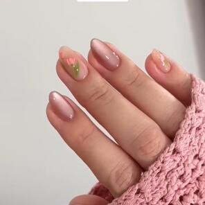 ایده طرح گل برا ناخن