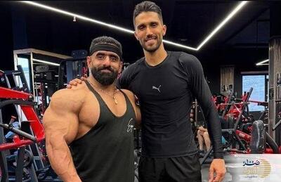 تمرین خفنِ کاپیتان استقلال با قهرمان مسترالمپیا