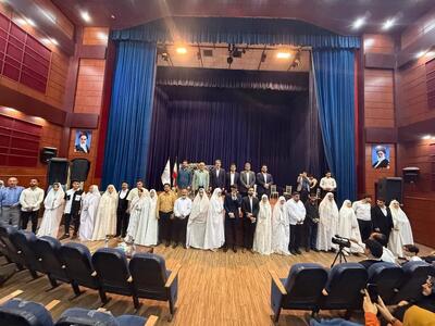 حضور مدیرکل ورزش و جوانان در آیین ازدواج ۱۴ زوج جوان در نکا