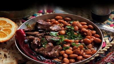 طرز تهیه لوبیا کباب گیلانی غذای مقوی و سنتی