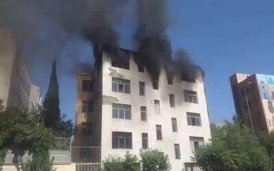 مهار آتش‌سوزی در ساختمان خیابان مفتح شمالی