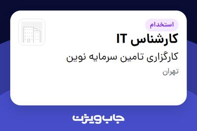 استخدام کارشناس IT در کارگزاری تامین سرمایه نوین