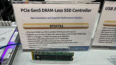 Realtek با رونمایی کنترلر PCIe 5.0 x4 بدون DRAM، بازار SSDها را هدف می‌گیرد