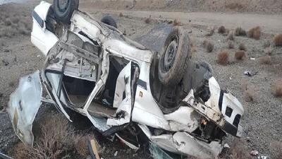 یک کشته و یک مصدوم بر اثر واژگونی سواری سمند در محور قاین زیرکوه