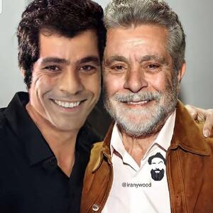 تصویر جالبی از ۲ بهروز وثوقی در آغوشِ هم!