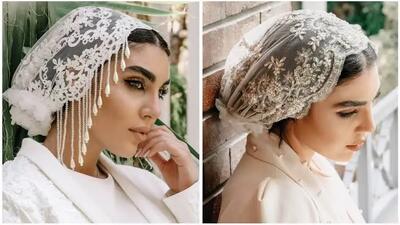 چند مدل مو برای عقد محضری با شال و تور