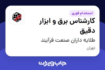 استخدام کارشناس برق و ابزار دقیق - آقا در طلایه داران صنعت فرآیند