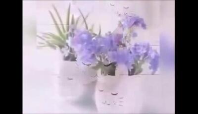 ایده‌ای خلاقانه و متفاوت برای ساخت گلدان چهره‌ای با بطری دورریختنی و خمیر؛ مناسب تزئین خانه