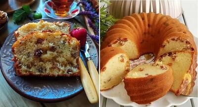 طرز تهیه کیک کشمش و گردو با فر و بدون فر / یه کیک خونگی راحت با طعم فوق العاده
