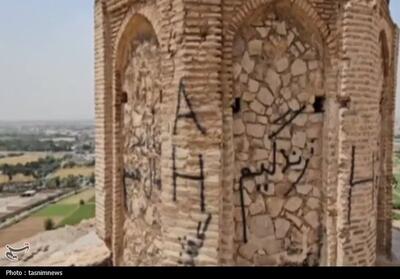 یادگاری‌نویسی بر بنای هزارساله سلجوقی/   اینانج   نیازمند مرمت - تسنیم