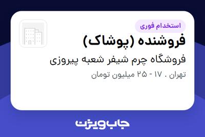 استخدام فروشنده (پوشاک) در فروشگاه چرم شیفر شعبه پیروزی