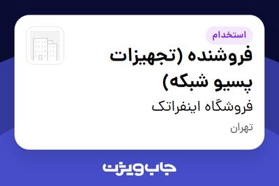 استخدام فروشنده (تجهیزات پسیو شبکه) - آقا در فروشگاه اینفراتک