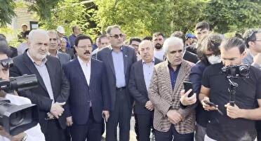 بازدید وزیر نیرو از تصفیه‌خانه فاضلاب مرند