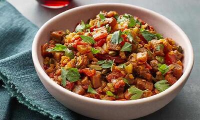 طرز تهیه سالاد بادمجان رژیمی و خوشمزه