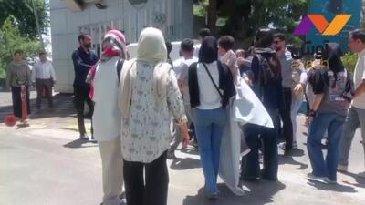 درگیری موافق و مخالفان احسان حدادی مقابل وزارت ورزش و جوانان