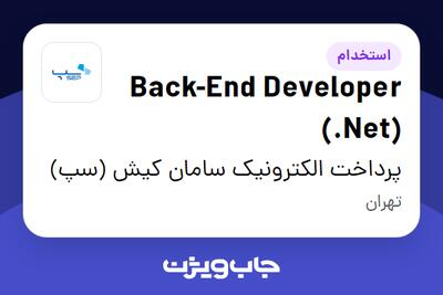 استخدام Back-End Developer (.Net) در پرداخت الکترونیک سامان کیش (سپ)