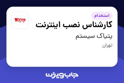 استخدام کارشناس نصب اینترنت - آقا در پتیاک سیستم