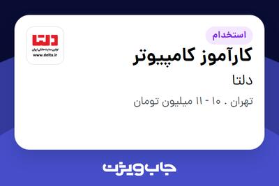 استخدام کارآموز کامپیوتر در دلتا