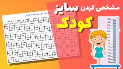 جدول سایزبندی کودکان: پیدا کردن سایز کودک با استفاده از جدول سایزبندی