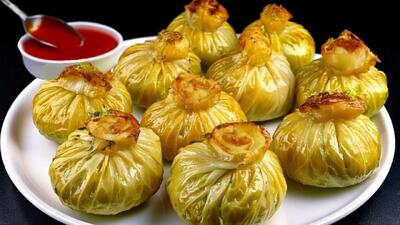 طرز تهیه دلمه های فانتزی با برگ کلم
