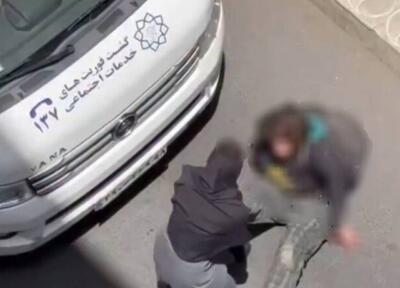 کشیدن یک زن توسط گشت + فیلم | اقتصاد24