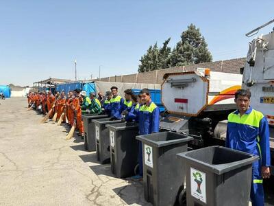 جمع‌آوری یک و نیم تن پسماند خشک از اطراف حرم امام راحل