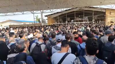 ازدحام زائران کربلا در مرز مهران