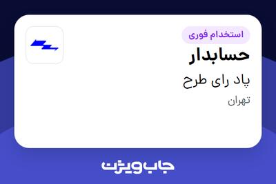 استخدام حسابدار - خانم در پاد رای طرح
