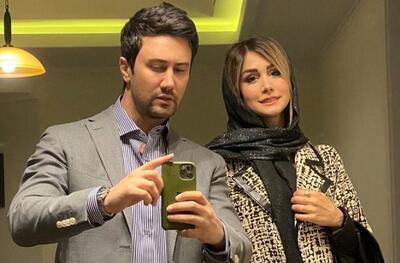 استایل تابستانی دخترانه همسر شاهرخ استخری / ست شیک سفید و آبی غوغا کرد + عکس