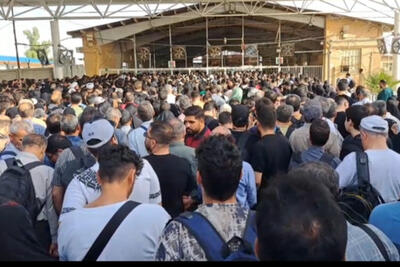 ازدحام زائران کربلا در صبح خنک مهران +فیلم