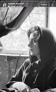 هدیه بازوند در فضایی سیاه و سفید/عکس