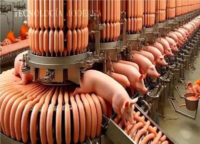 فرآوری خوک / جراحی صنعتی خوک برای استخراج حداکثری سود سوسیس