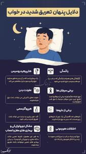اینفوتابناک | دلایل پنهان تعریق شدید در خواب