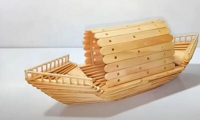 ساخت کشتی چوبی با استفاده از چوب بستنی / با چوب بستنی کشتی بسازید