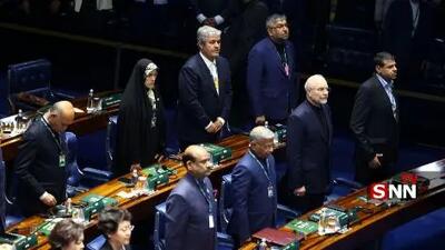 حضور یک نماینده زن در کنار قالیباف در اجلاس مجالس کشورهای بریکس