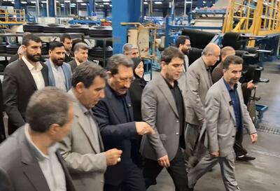 فیلم| بازدید وزیر صمت از کارخانه لاستیک بارز کردستان