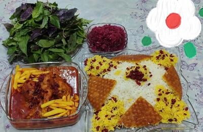 از شما/ناهار روز عید وآدینه مون..نوش نگاه پر مهرتون 😋🌺🍒🌺